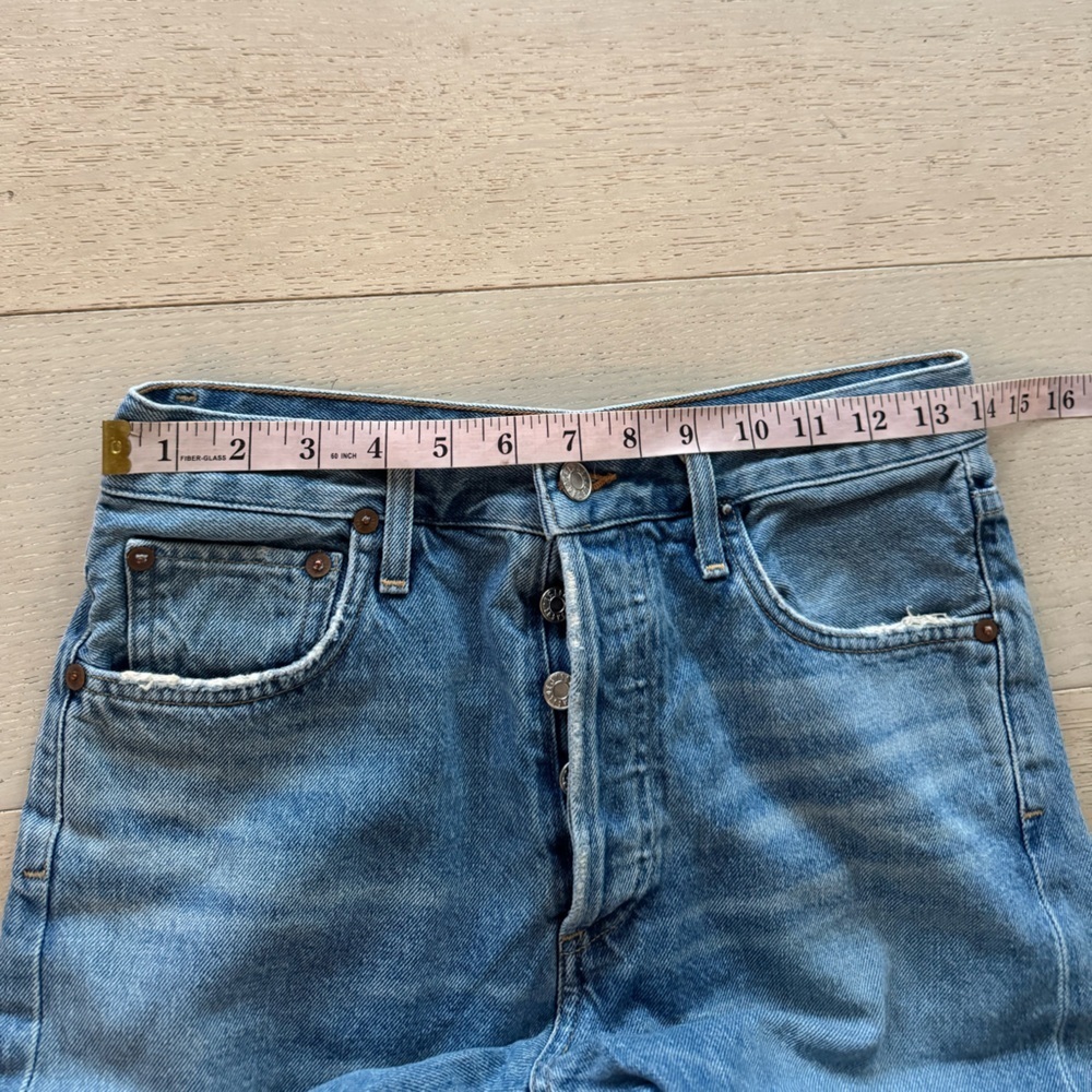 Agolde Jamie High Rise Classic Distressed Ripped Knee Jeans 25 - Picture 5 of 7